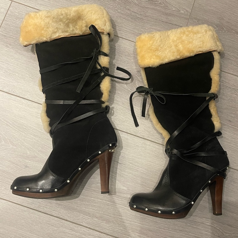 Michael Kors Sherpa high heeled boot